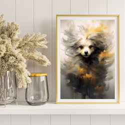 【KENSHIN (犬神) - プードル犬 No.7】風水画 アートポスター 犬の絵 犬の絵画 8枚目の画像