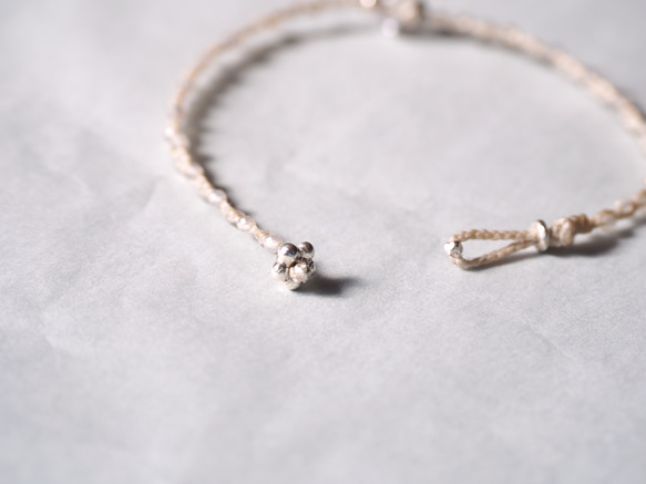 -Herkimer diamond- braid bracelet 5枚目の画像