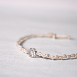 -Herkimer diamond- braid bracelet 3枚目の画像