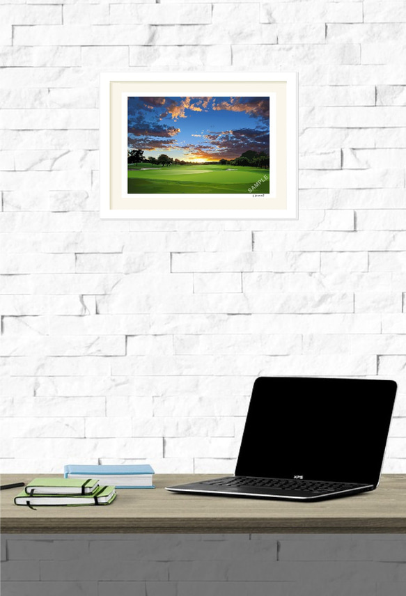 A3サイズ「夕暮れのゴルフ場」ニトリ（ホワイト） 6枚目の画像
