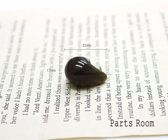 【2件】大理石水滴耳環【巧克力棕色】【鈦柱/無扣】-mt-4247 第3張的照片