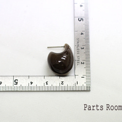 【2件】大理石水滴耳環【巧克力棕色】【鈦柱/無扣】-mt-4247 第4張的照片