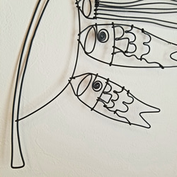 ワイヤーアート 壁飾り 【 こいのぼり 】 こどもの日 端午の節句 鯉のぼり インテリア雑貨 飾り ウォールデコ お祝い 4枚目の画像