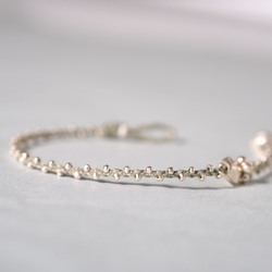 Silver braid bracelet 'Green' 3枚目の画像