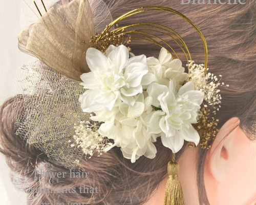 きんぐページ　お花リボンハンドメイド ⭐️ペンライトリボン⭐️ サテンリボンと梨地オーガンジー