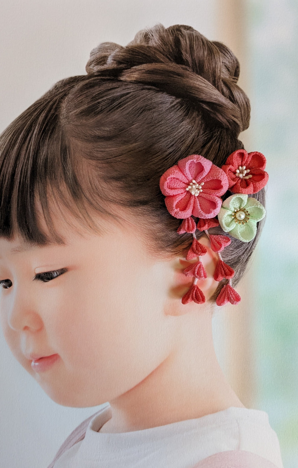 桜の髪飾り＊つまみ細工　小さめ 2枚目の画像