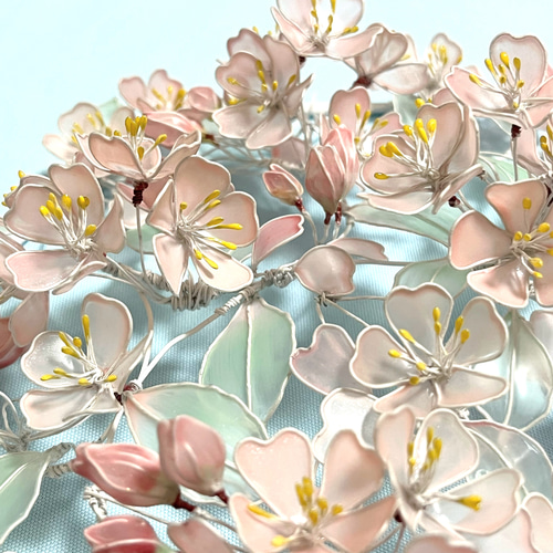 一点物】桜の壁飾り ウォールアート ウォールデコ ワイヤー