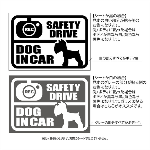 DOG IN CAR　ステッカー（ミニチュアシュナウザー） 1枚目の画像