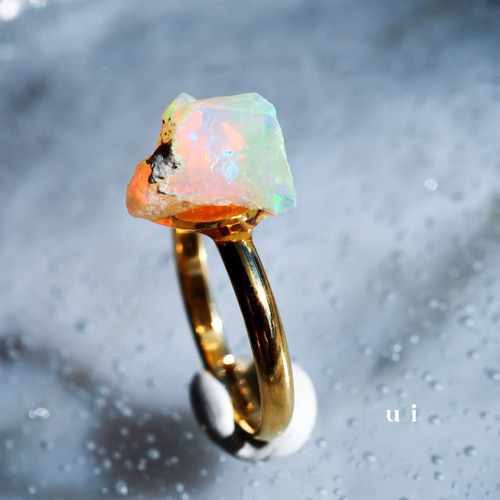 エチオピアオパール原石ピンキーリング】rp.svgd.005 指輪・リング ui
