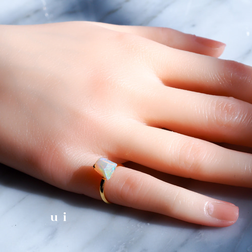 エチオピアオパール原石ピンキーリング】rp.svgd.005 指輪・リング ui