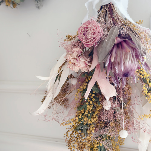 専用＊Halloween＊サーモンピンク＊ブラウン　フェイクスワッグ 専用＊Halloween＊サーモンピンク＊ブラウン フェイクスワッグ 造花 秋