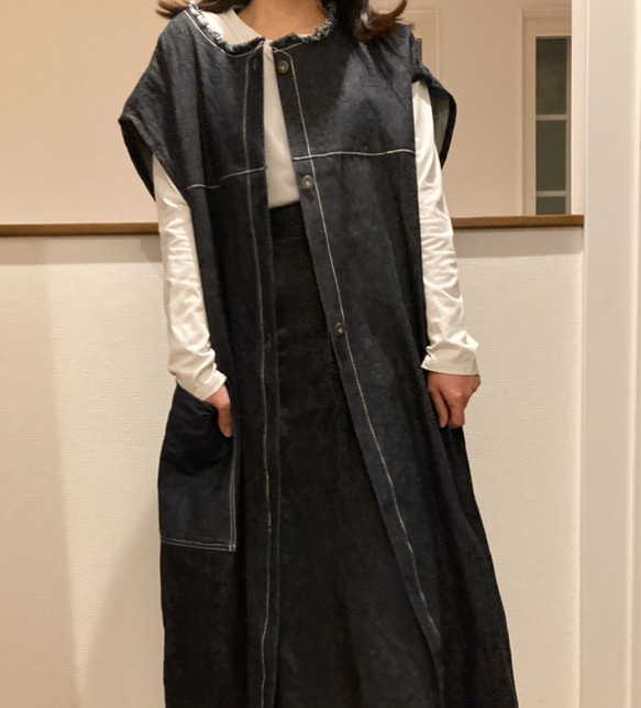 岡山デニム✨ 日本製 ジレ 国産デニム 羽織もの アウター ベスト