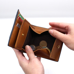 [★GW期間中限定送料] イタリアンレザー プエブロレザー 二つ折り財布　 8枚目の画像