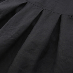 リネン プリーツジャンパースカート ワンピース （ブラック）SK06.　卒業、入学式にも 16枚目の画像
