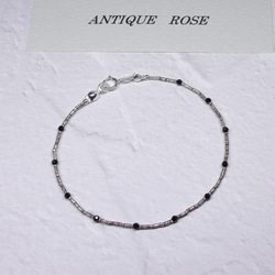 ❮再販×4❯ No. 70 カレンシルバー★ブレスレット　ブラックスピネル 4枚目の画像