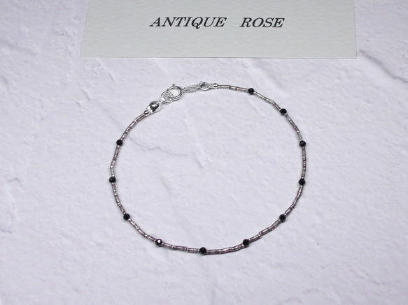 ❮再販×4❯ No. 70 カレンシルバー★ブレスレット　ブラックスピネル 4枚目の画像