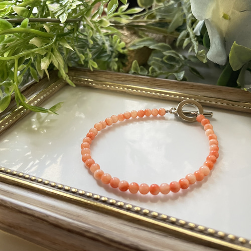 高知県産ピンク珊瑚のブレスレット ブレスレット 宝石珊瑚専門店【珊瑚