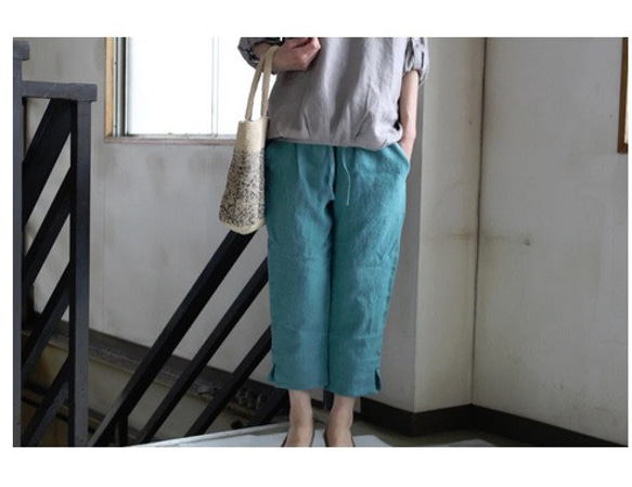 【春お出かけセット223】MLサイズ　コート、チュニック＆パンツのセット 2枚目の画像