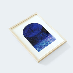 夜空に輝く、ネモフィラ｜木製フレーム作品 4枚目の画像