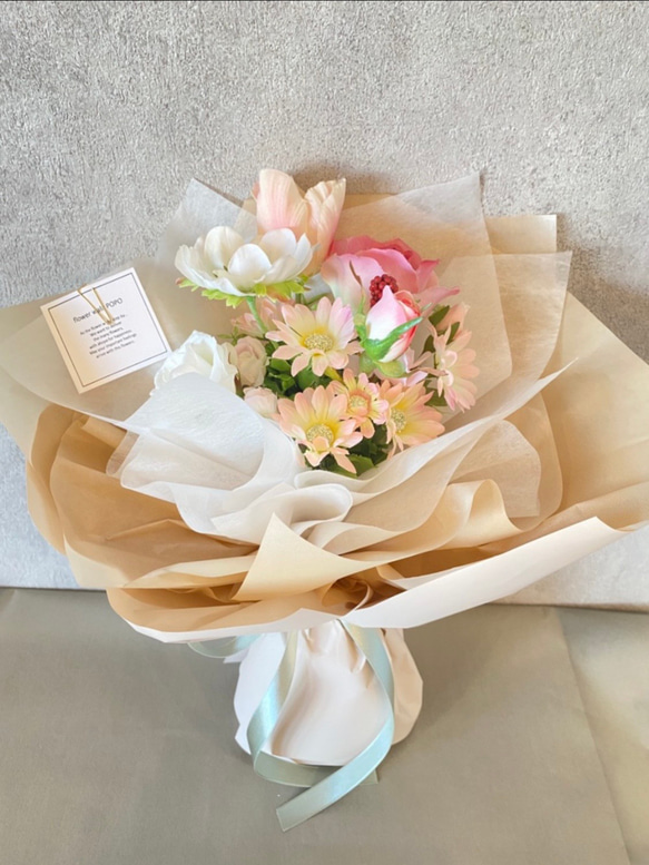 枯れない気持ちをブーケで届ける】＊ご希望の色合いで作る＊造花の花束