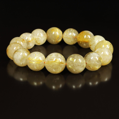 お試し価格】16ミリ 一点物 ゴールドルチル ブレスレット 83g