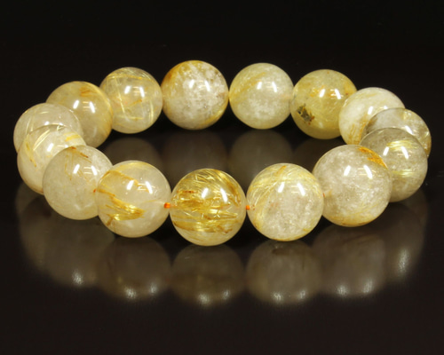 お試し価格】16ミリ 一点物 ゴールドルチル ブレスレット 83g