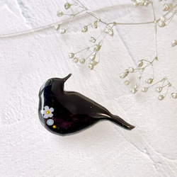 2種から選べる★鳥のシルエットsimple black タックピン＆ブローチピン 3枚目の画像