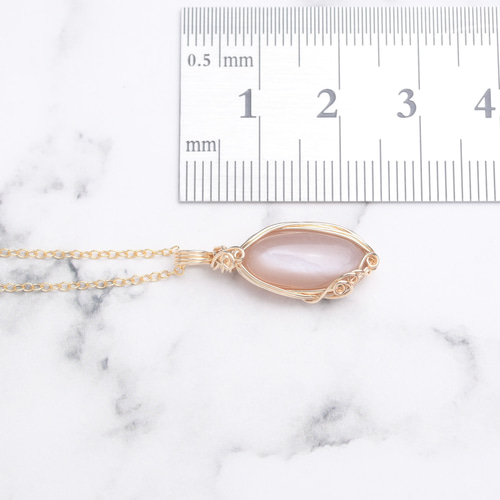 ムーンストーン ワイヤーラップペンダント ムーンストーン ペンダントトップ ワイヤーラッピング ネックレス