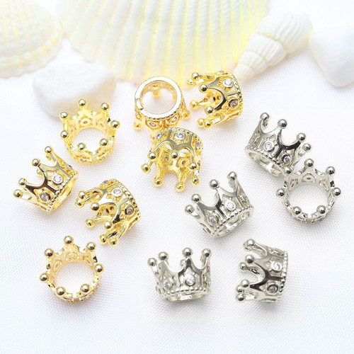 ロンデル 14KGF☆ スペーサービーズ 王冠 リング型 ゴールドフィルド