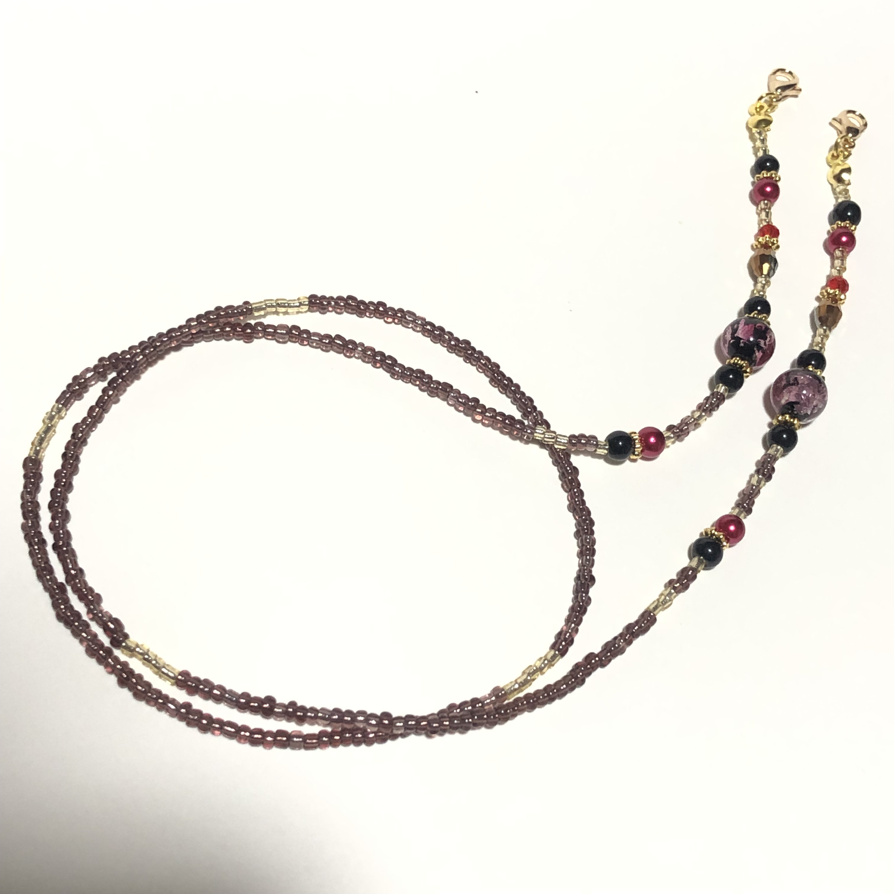 ♪❤️ ランプワーク トンボ玉 マスクチェーン メガネチェーン ほたる