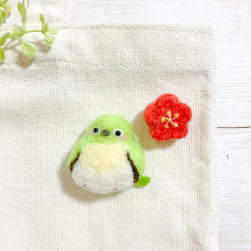受注作成品】 メジロ 目白 めじろ 野鳥 miniリアル ☆選べる2