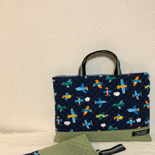 入園入学準備 レッスンバッグ 、シューズケース ハンドメイド ⑦ 
