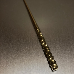brass wave twist hair stick Lsize ヘアスティック（かんざし）一本刺し 1枚目の画像