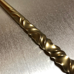 brass wave twist hair stick Lsize ヘアスティック（かんざし）一本刺し 3枚目の画像