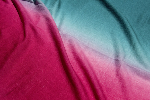 カシミア カシミア/カシミア スカーフ/ピュア ウール スカーフ ショール/リング ベルベット ショール-グラデーション ネオン 17枚目の画像