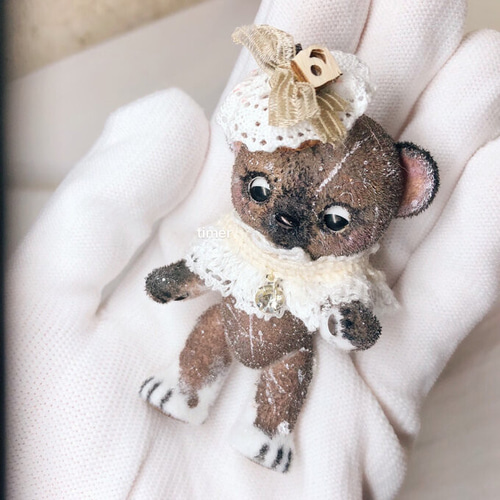 ハニーベア カスタム ミモザ ホワイト 2/14 クリームチョコレート 24