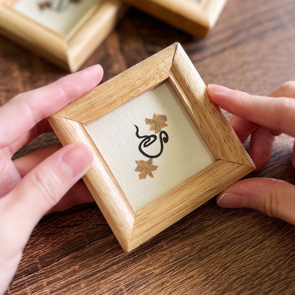 【切り絵×ちぎり絵】mini-珈琲-　ミニアート 小さい絵 シンプル かわいい 個性的 おしゃれ 手書き コーヒー 原画 1枚目の画像