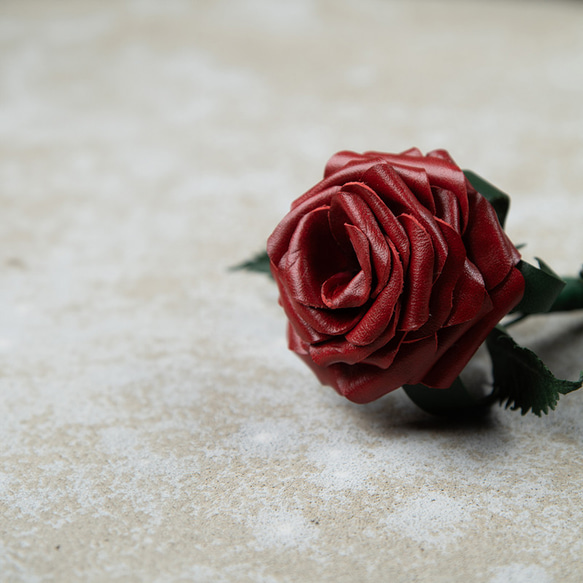 レザーローズ 【ベルギーレザー】ボタニカル 新生活 青いバラ バラ ギフト 造花 贈り物 お祝いギフト 11枚目の画像