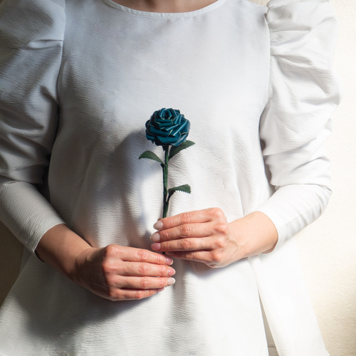 父の日/夏の送料無料2026】本革レザーローズ 革婚式 結婚記念日