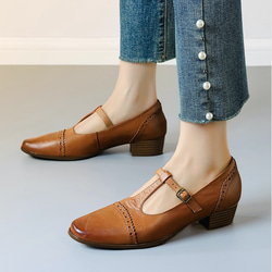 メリージェーン パンプス お洒落 太ヒール パーティー パンプス 靴