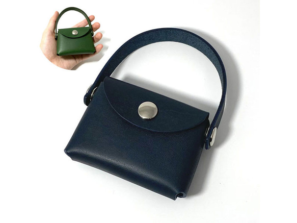 Vintage コーチ　ネイビー スエード レザー ミニポーチキーホルダー Vintage コーチ ネイビー スエード レザー ミニポーチキーホルダー