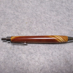 肥松(赤松)ジン　金襴杢　出雲産　樹齢250年　ガラスコート仕上げ　木軸ボールペン(シャープペンシル)  希少材　 2枚目の画像