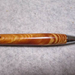 肥松(赤松)ジン　金襴杢　出雲産　樹齢250年　ガラスコート仕上げ　木軸ボールペン(シャープペンシル)  希少材　 5枚目の画像