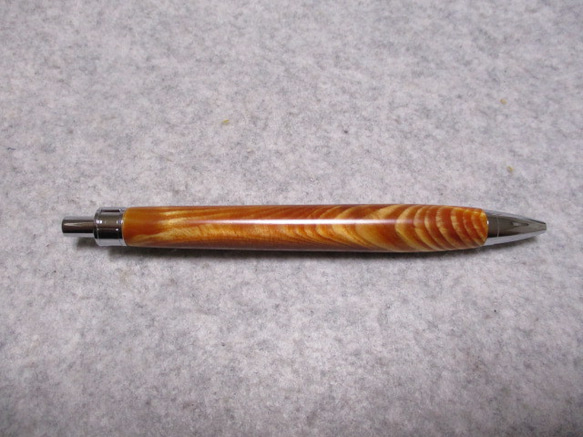 肥松(赤松)ジン　金襴杢　出雲産　樹齢250年　ガラスコート仕上げ　木軸ボールペン(シャープペンシル)  希少材　 3枚目の画像