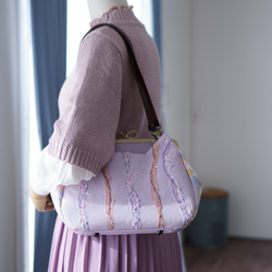 藤紫・アズネコ・がま口バッグ ショルダーバッグ azure blue 通販