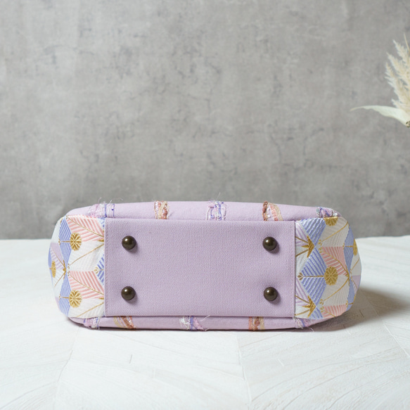 藤紫・アズネコ・がま口バッグ 9枚目の画像