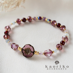 オリエンタル☆ガーネットとチェコビーズ ブレスレット ブレスレット