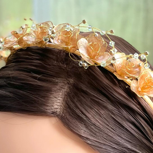 髪飾り ソミ【アメリカンフラワー 髪飾り ヘアアクセサリー 花 ヘッドドレス ドライフラワー プリザーブドフラワー 水引 和玉髪飾り】 【結 –  結婚式準備サイトCORDY（コーディ）