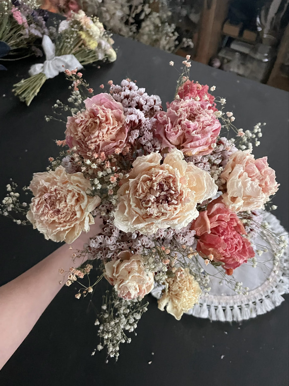 bouquet  フラワーブーケ ドライフラワーブーケ スワッグ インテリアフラワー ナチュラル ウエディングブーケ 3枚目の画像