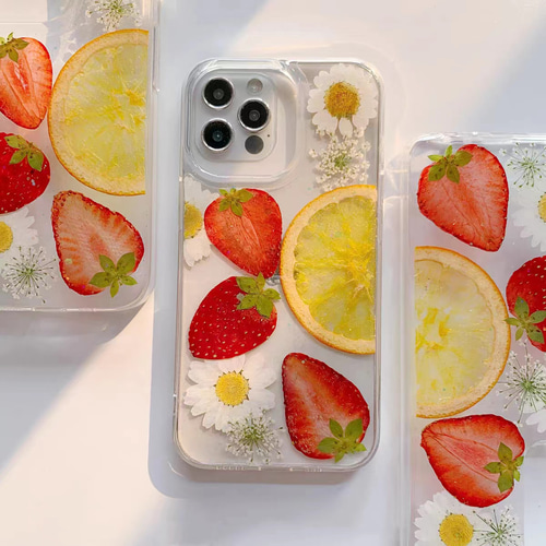 押しフルーツケース　iPhone14/iPhone13 iPhone 16 15 14 ケース 押し果物 シェル スマホケース iPhone
